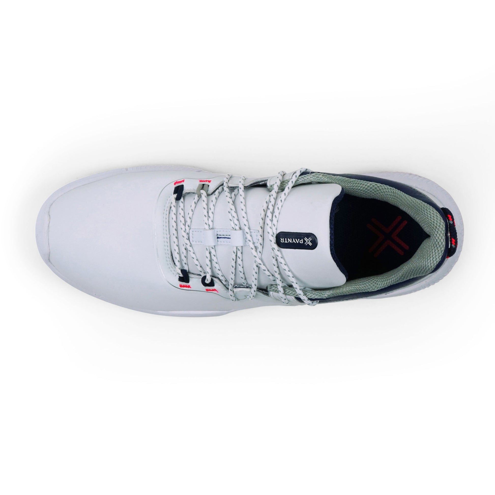 PAYNTR X-001 F Spikeless Golf Shoe (White/Navy) - Top