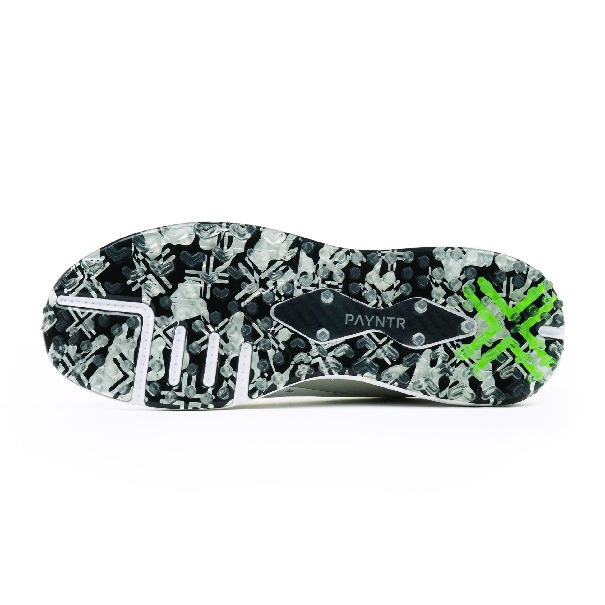 PAYNTR X-005 F Spikeless Golf Shoe (White/Silver) - Sole