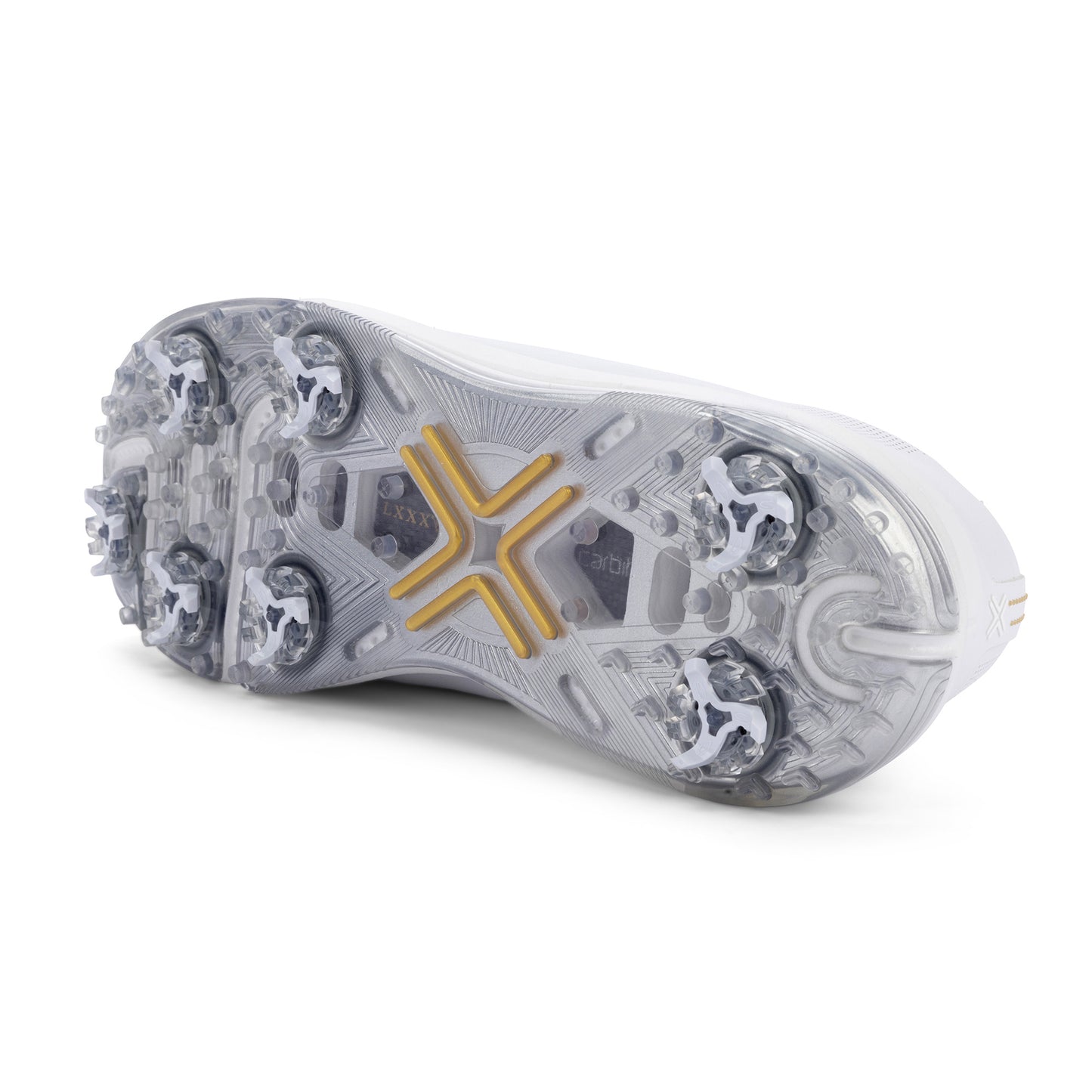 PAYNTR Eighty Seven SC Spiked Golf Shoes - White & Gold