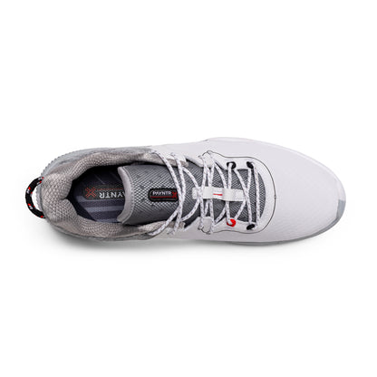 PAYNTR X-001 F Spikeless Golf Shoe (White) - Top