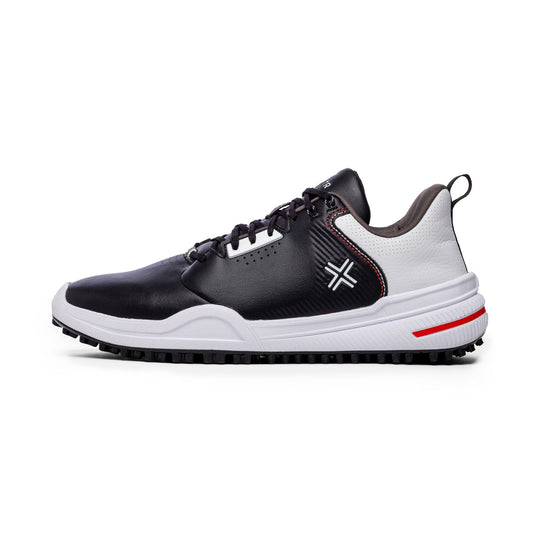 PAYNTR X-003 F Spikeless Golf Shoes (Black/White) - Side