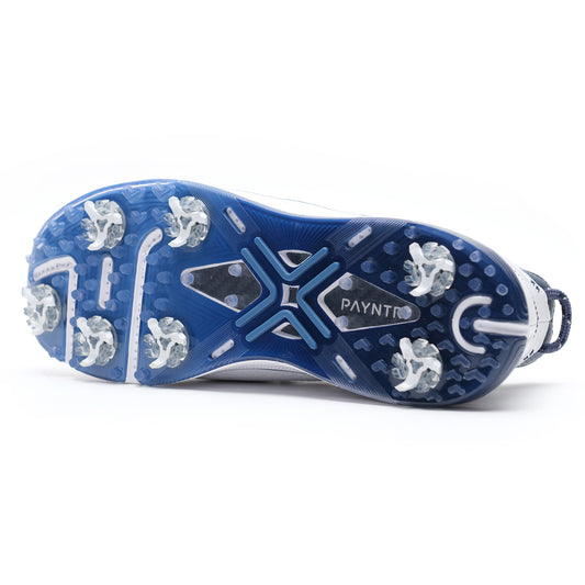 PAYNTR X Tour Proto RS Spiked Golf Shoes - White & Blue